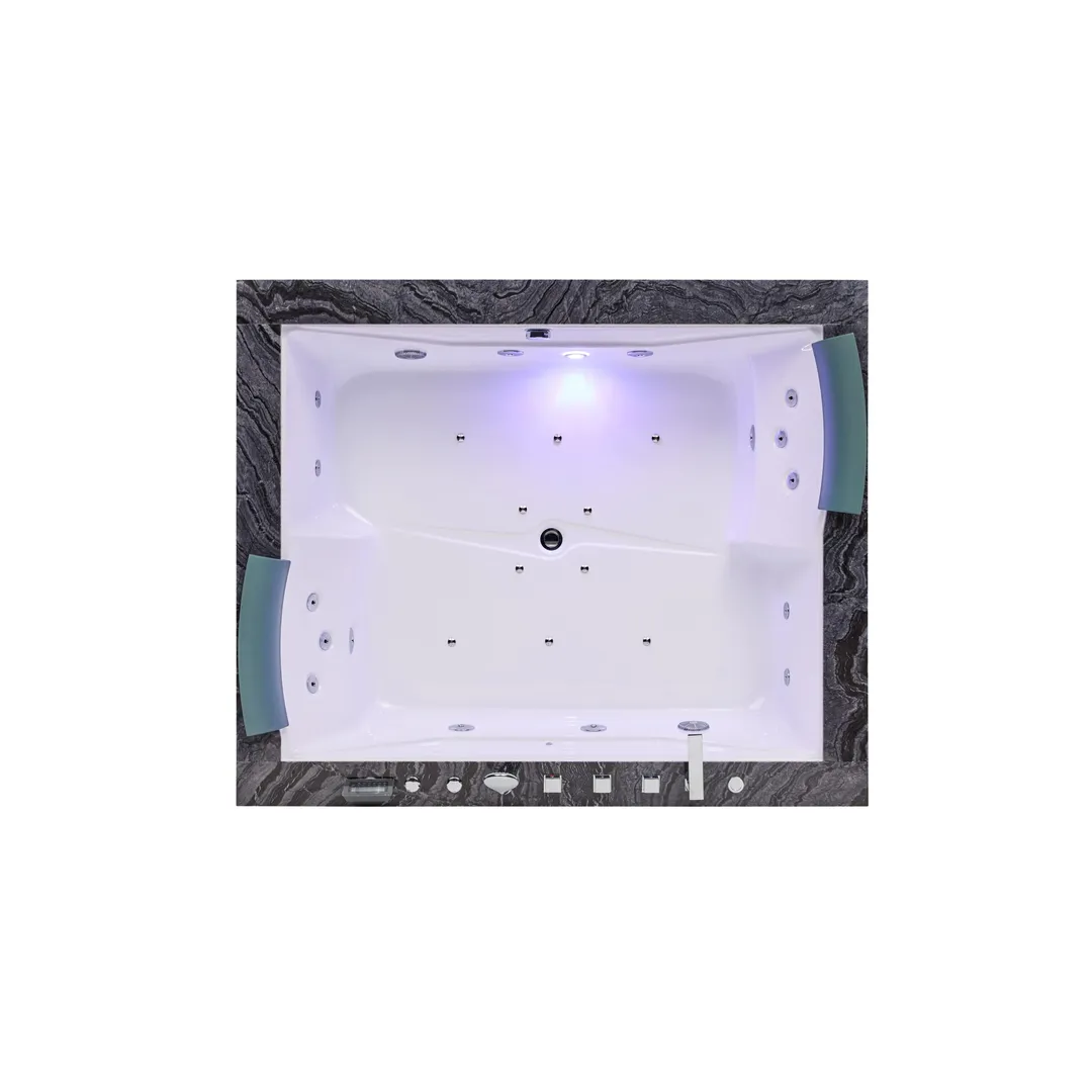 Cada cu hidromasaj 2 persoane, SPA-0502, Ink Black Oak & Antico Wood, la perete [4]