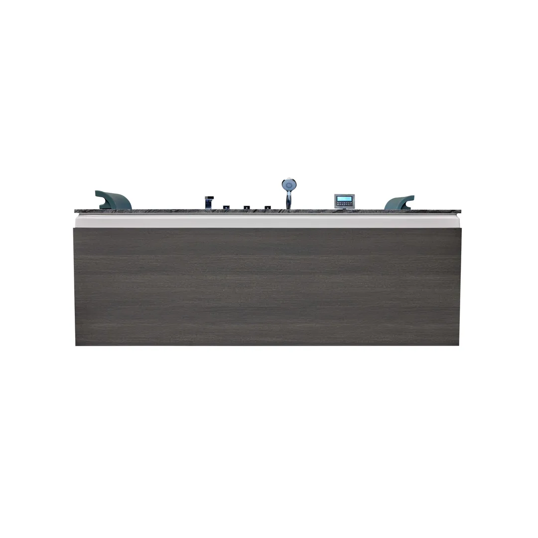 Cada cu hidromasaj 2 persoane, SPA-0502, Ink Black Oak & Antico Wood, la perete [9]