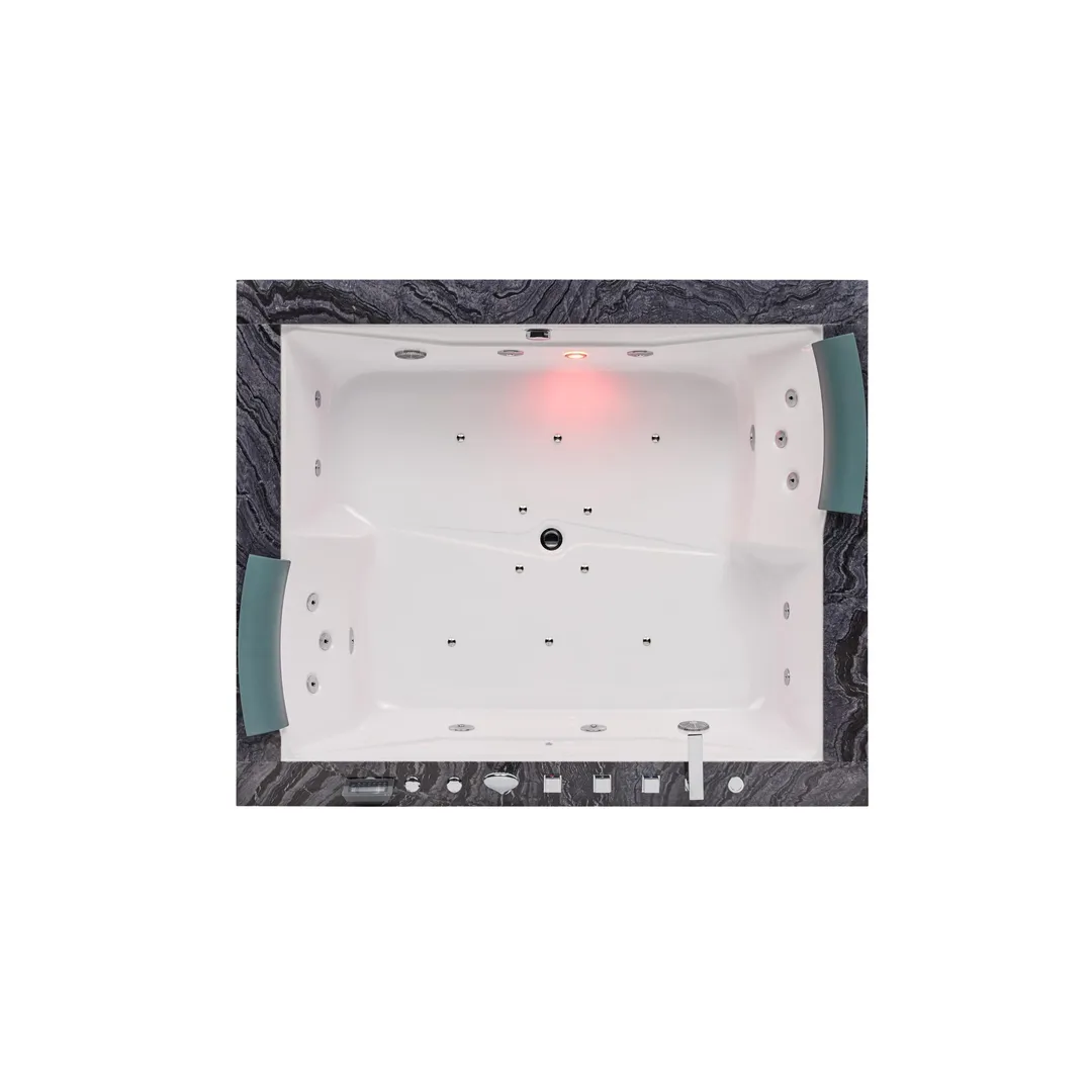 Cada cu hidromasaj 2 persoane, SPA-0502, Ink Black Oak & Antico Wood, la perete [3]