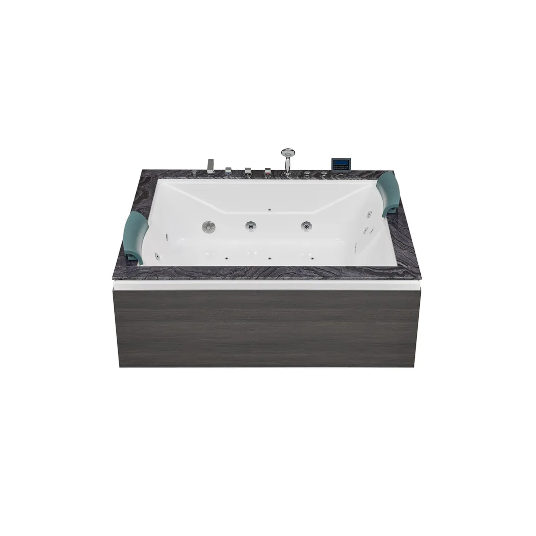 Cada cu hidromasaj 2 persoane, SPA-0502, Ink Black Oak & Antico Wood, la perete [5]