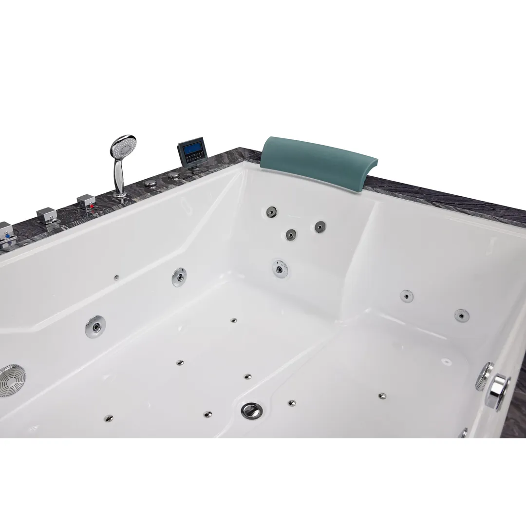 Cada cu hidromasaj 2 persoane, SPA-0502, Ink Black Oak & Antico Wood, la perete [11]