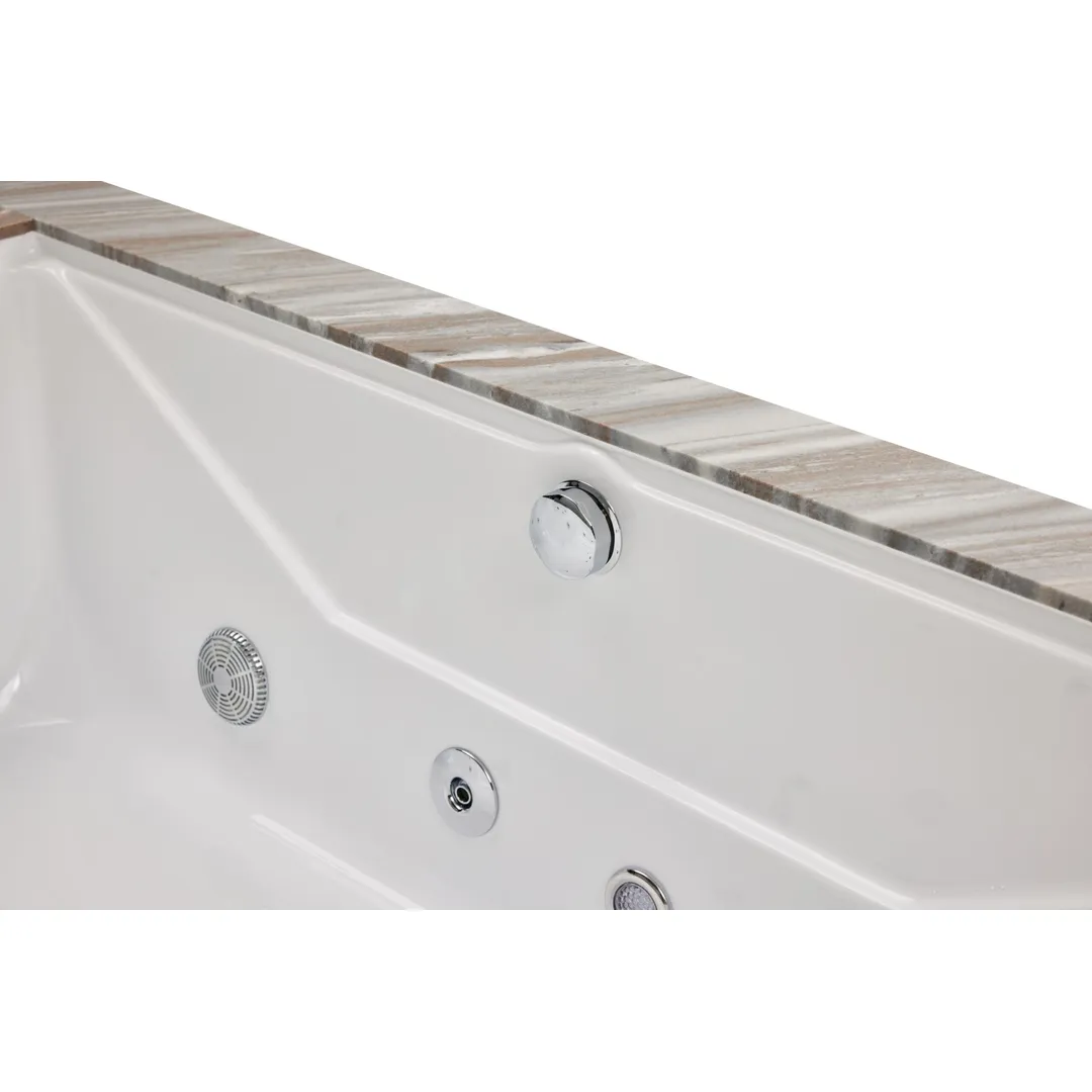 Cada cu hidromasaj 2 persoane, SPA-0502, Rocky Ash & Palissandro, la perete, cu încălzitor [10]