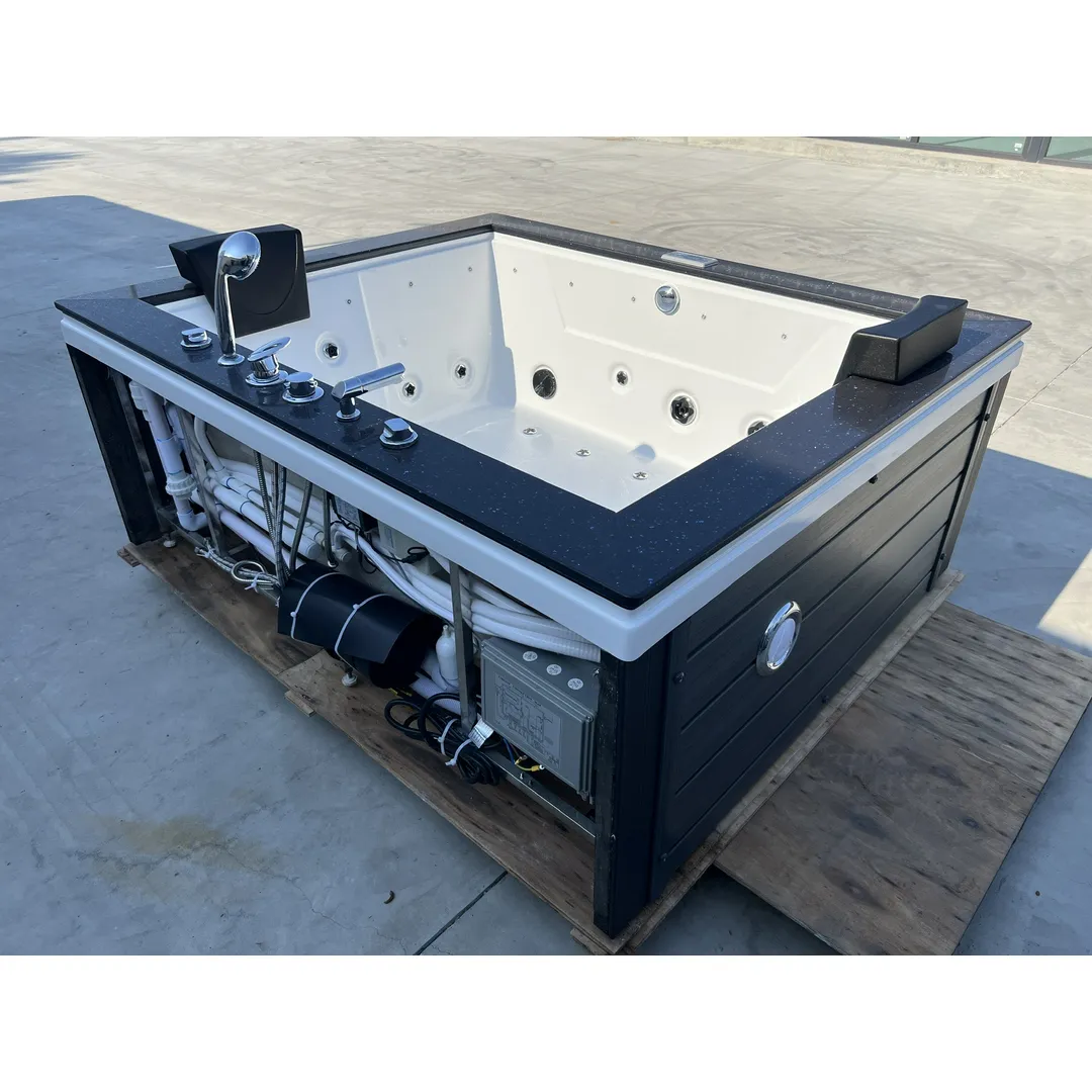 Cada cu hidromasaj 2 persoane, SPA-089, mască PVC Black /Grey, la perete [2]