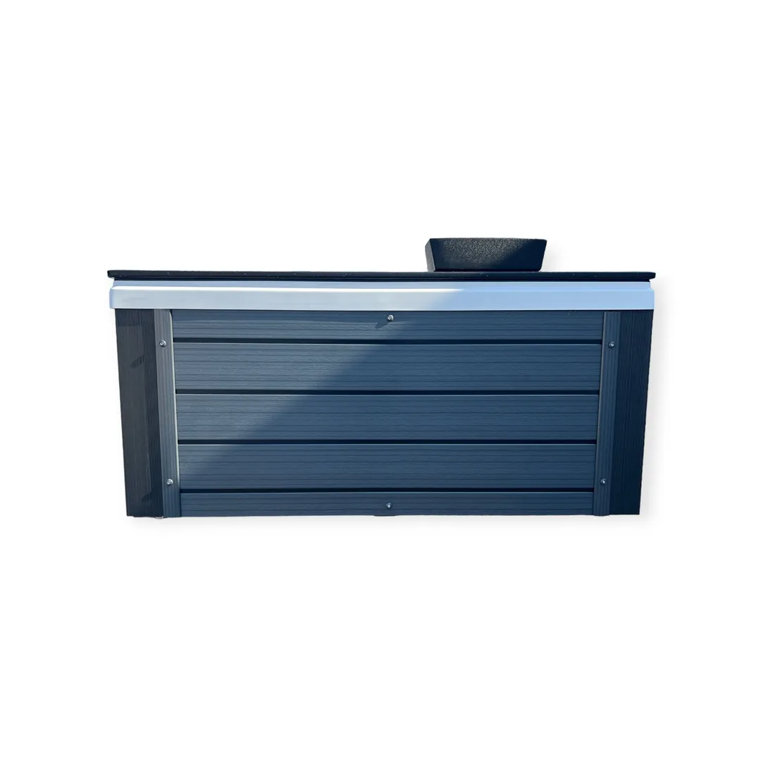 Cada cu hidromasaj 2 persoane, SPA-089, mască PVC Black /Grey, la perete [6]