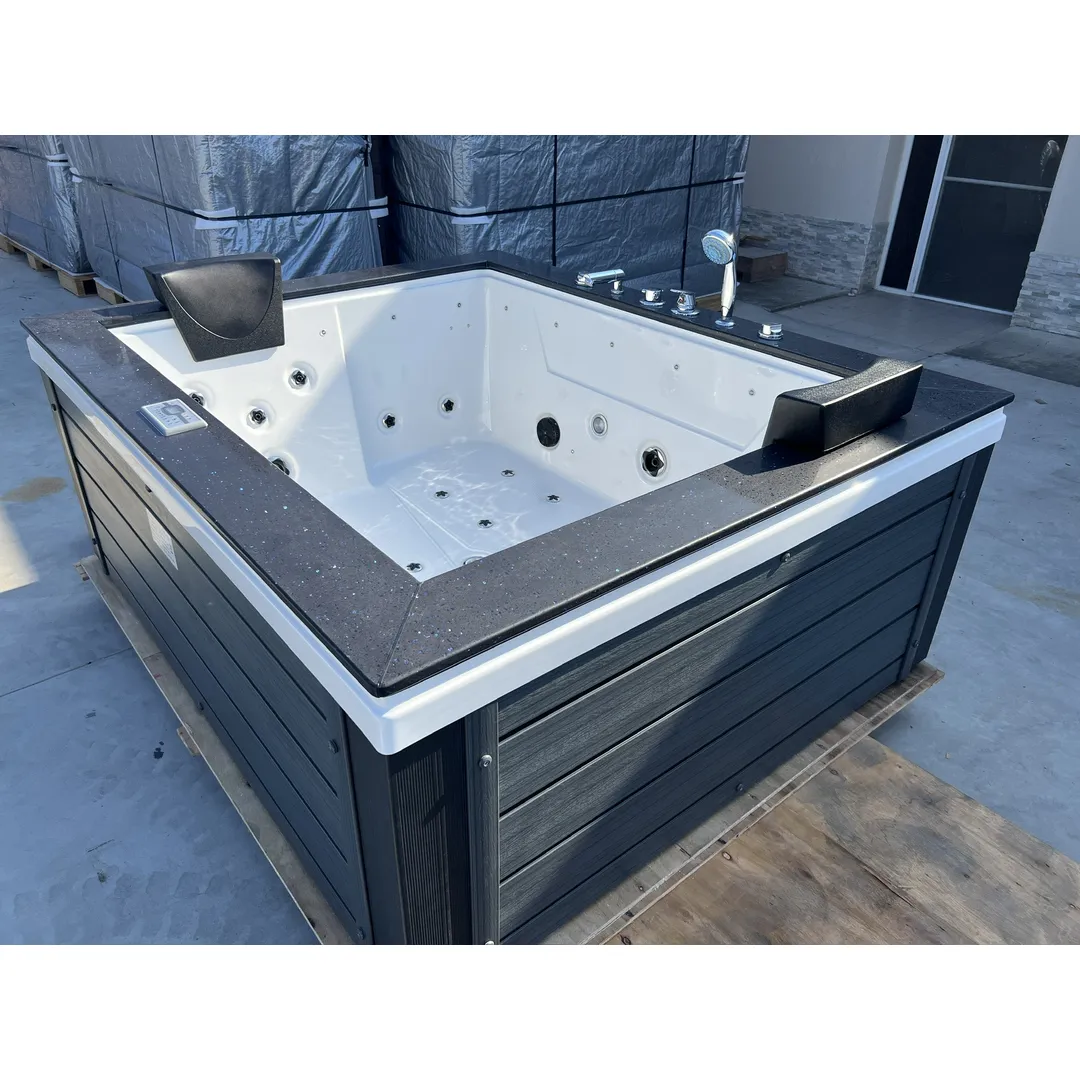 Cada cu hidromasaj 2 persoane, SPA-089, mască PVC Black /Grey, la perete [5]