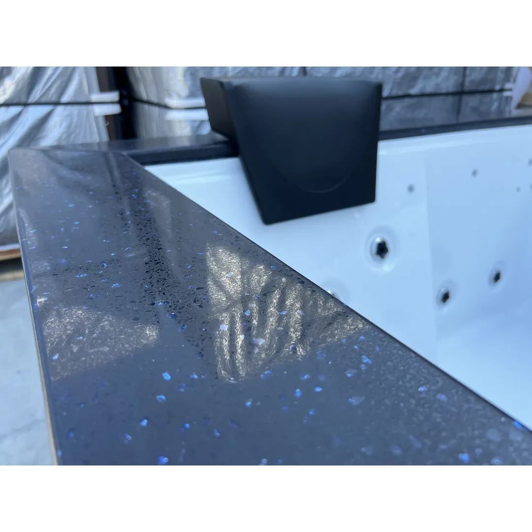 Cada cu hidromasaj 2 persoane, SPA-089, mască PVC, neagră, la perete [3]