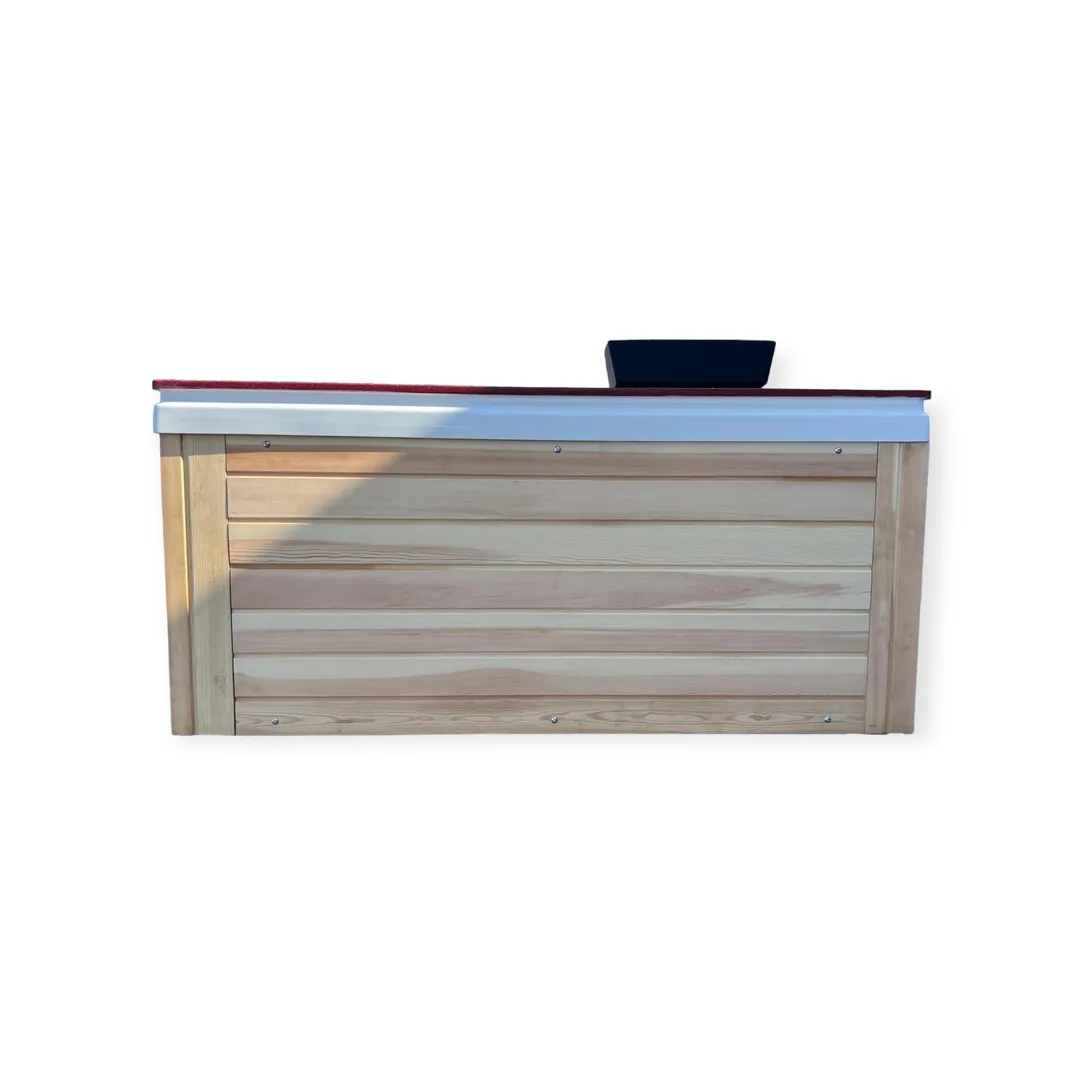 Cada cu hidromasaj 2 persoane, SPA-089, mască Red/White Pine, la perete [5]