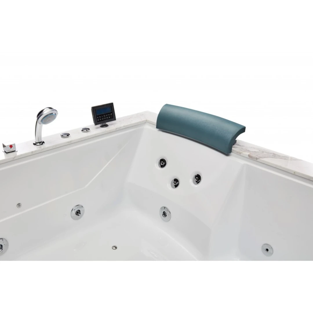 Cada cu hidromasaj dublă 2 persoane, SPA-0502, Jazz White & White Marble, la perete [7]