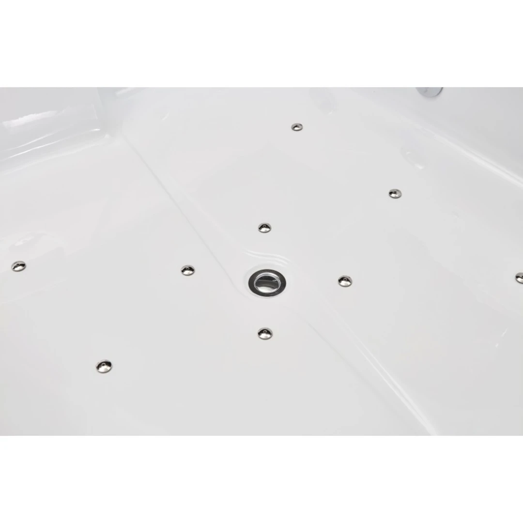 Cada cu hidromasaj dublă 2 persoane, SPA-0502, Jazz White & White Marble, la perete [6]