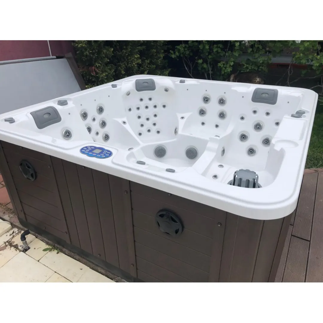 Jacuzzi exterior 313A Gecko, alb, 5 persoane, acril antibacterian, mască gri [3]