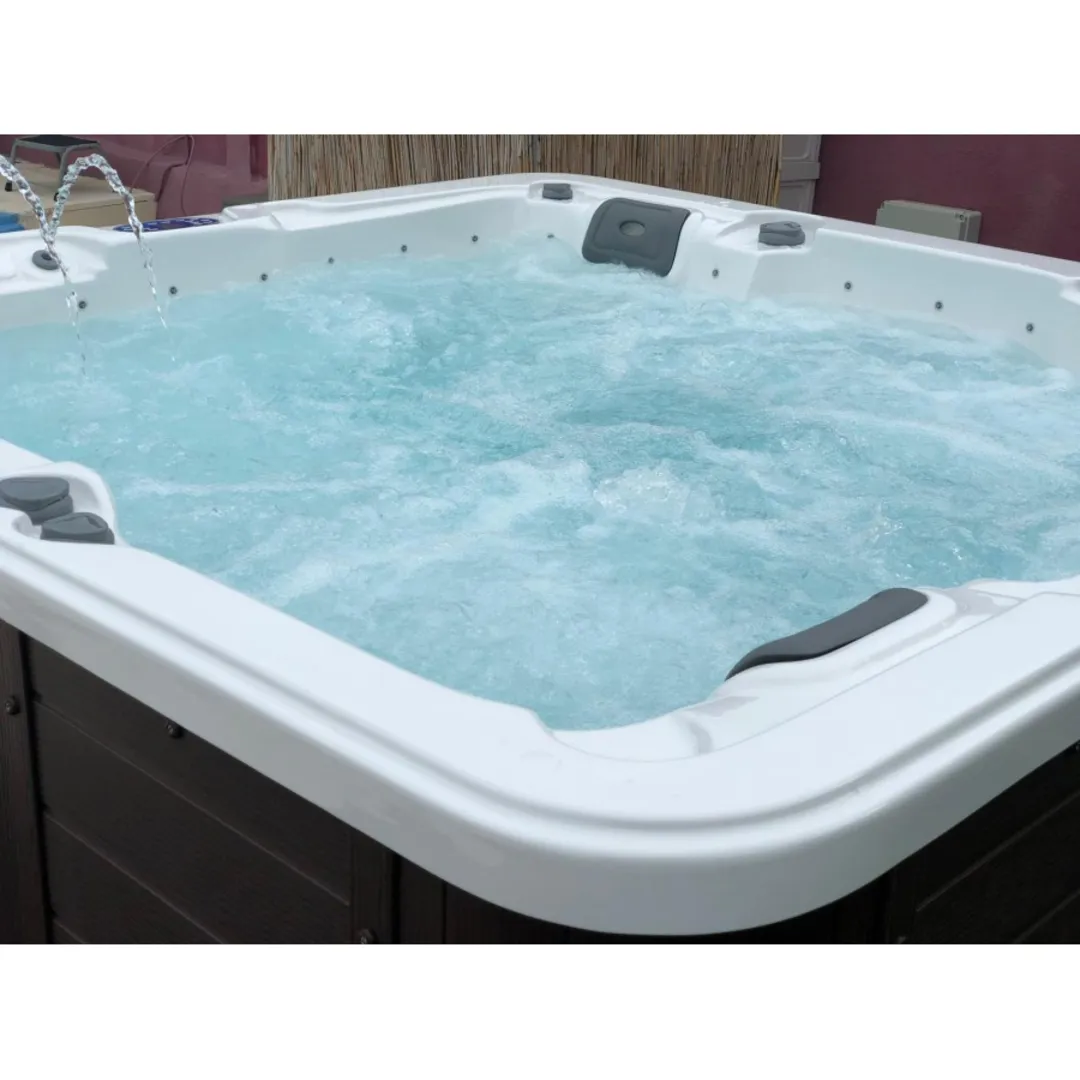 Jacuzzi exterior 313A Gecko, alb, 5 persoane, acril antibacterian, mască gri [18]