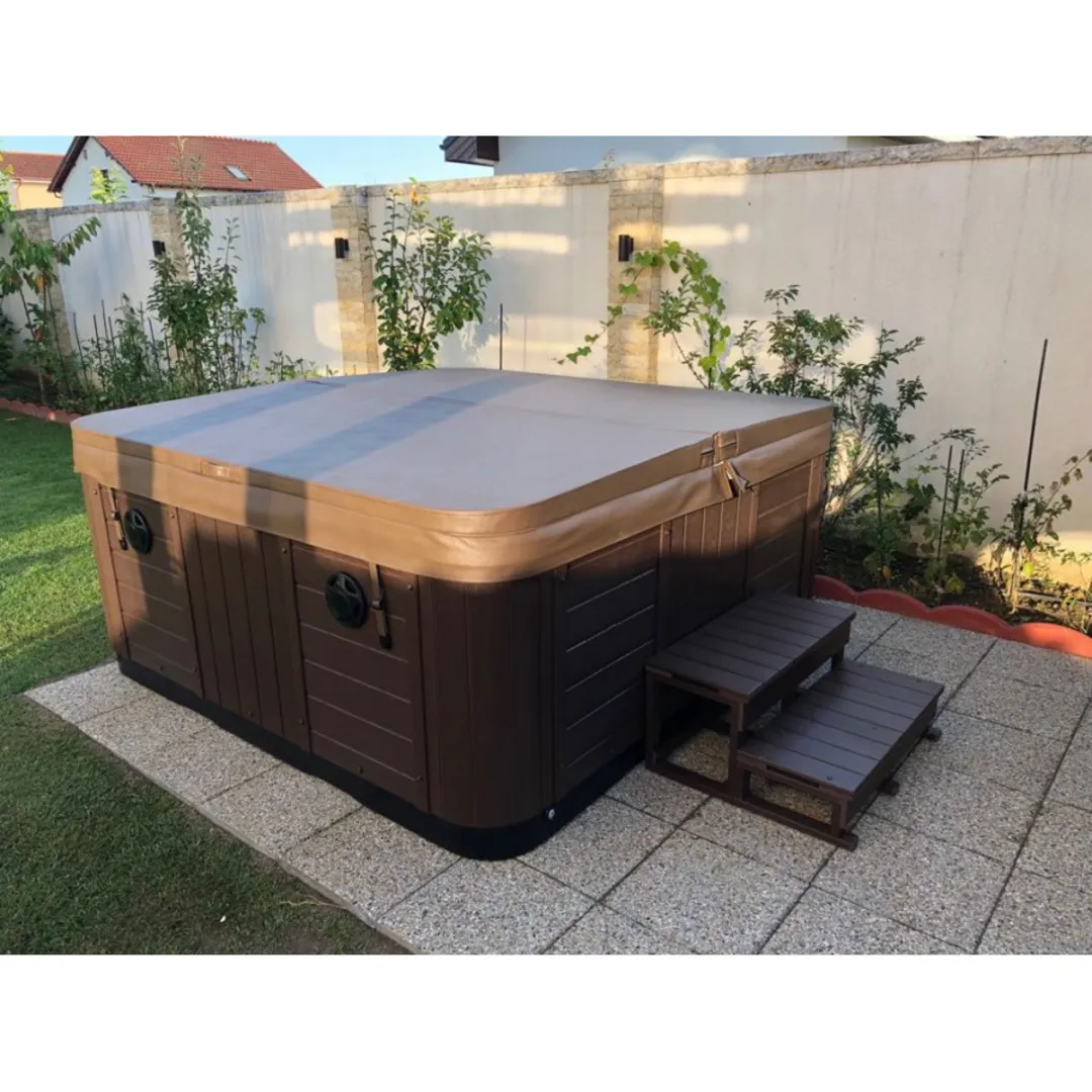 Jacuzzi exterior 313A Gecko, alb, 5 persoane, acril antibacterian, mască gri [11]