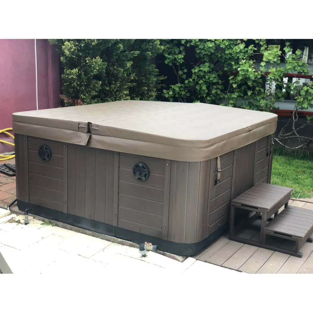 Jacuzzi exterior 313A Gecko, alb, 5 persoane, acril antibacterian, mască gri [6]