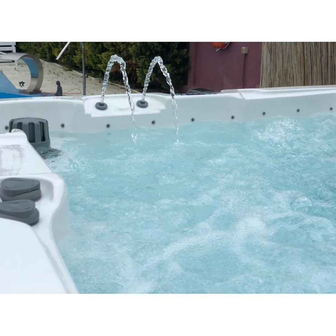 Jacuzzi exterior 313A Gecko, alb, 5 persoane, acril antibacterian, mască gri [17]