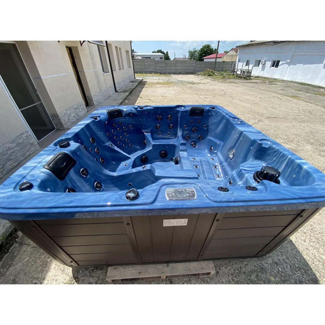 Jacuzzi exterior 313A Gecko, Albastru marin, 5 persoane, acril antibacterian, mască maro [12]