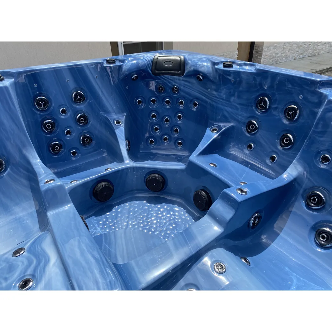 Jacuzzi exterior 313A Gecko, Albastru marin, 5 persoane, acril antibacterian, mască maro [10]