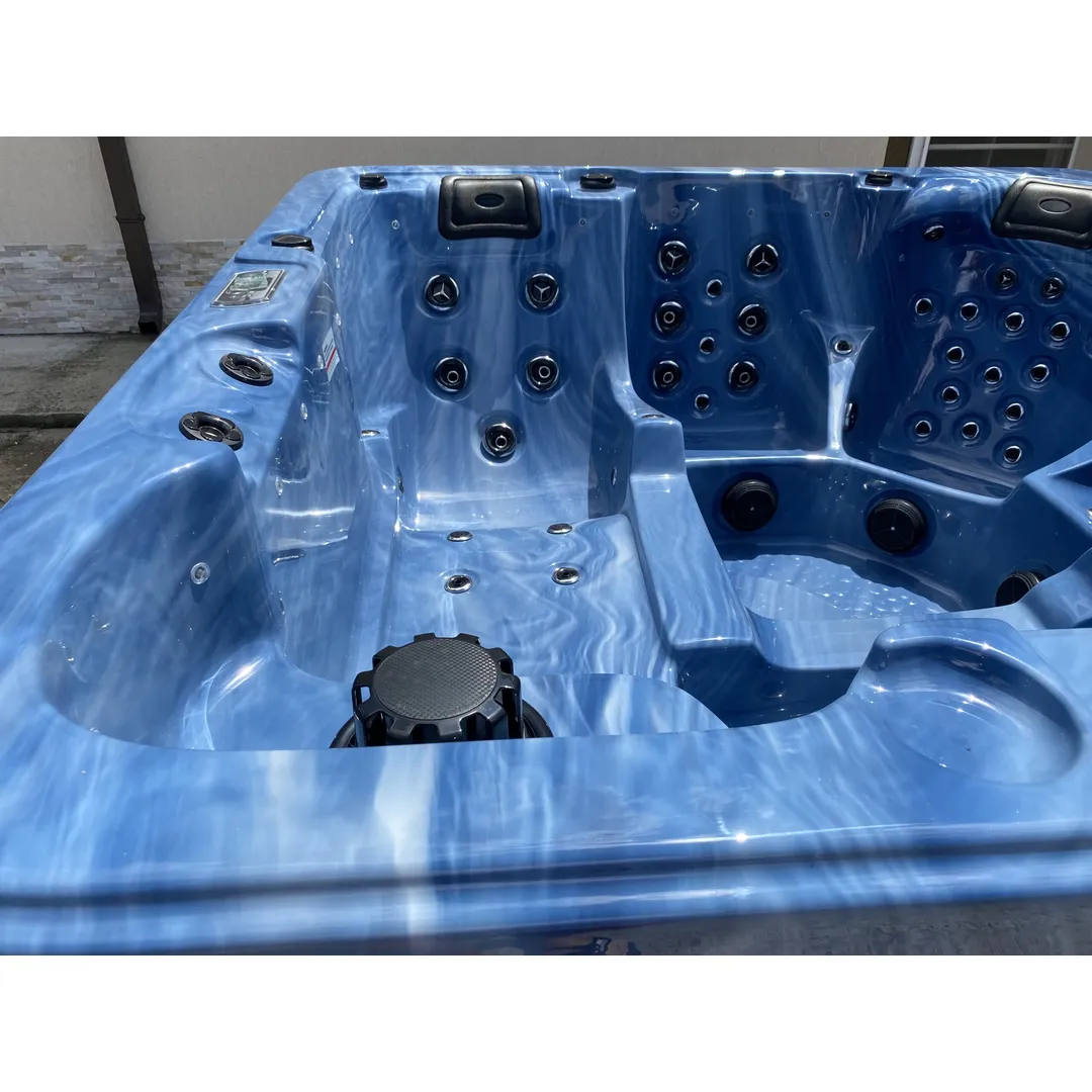 Jacuzzi exterior 313A Gecko, Albastru marin, 5 persoane, acril antibacterian, mască maro [9]