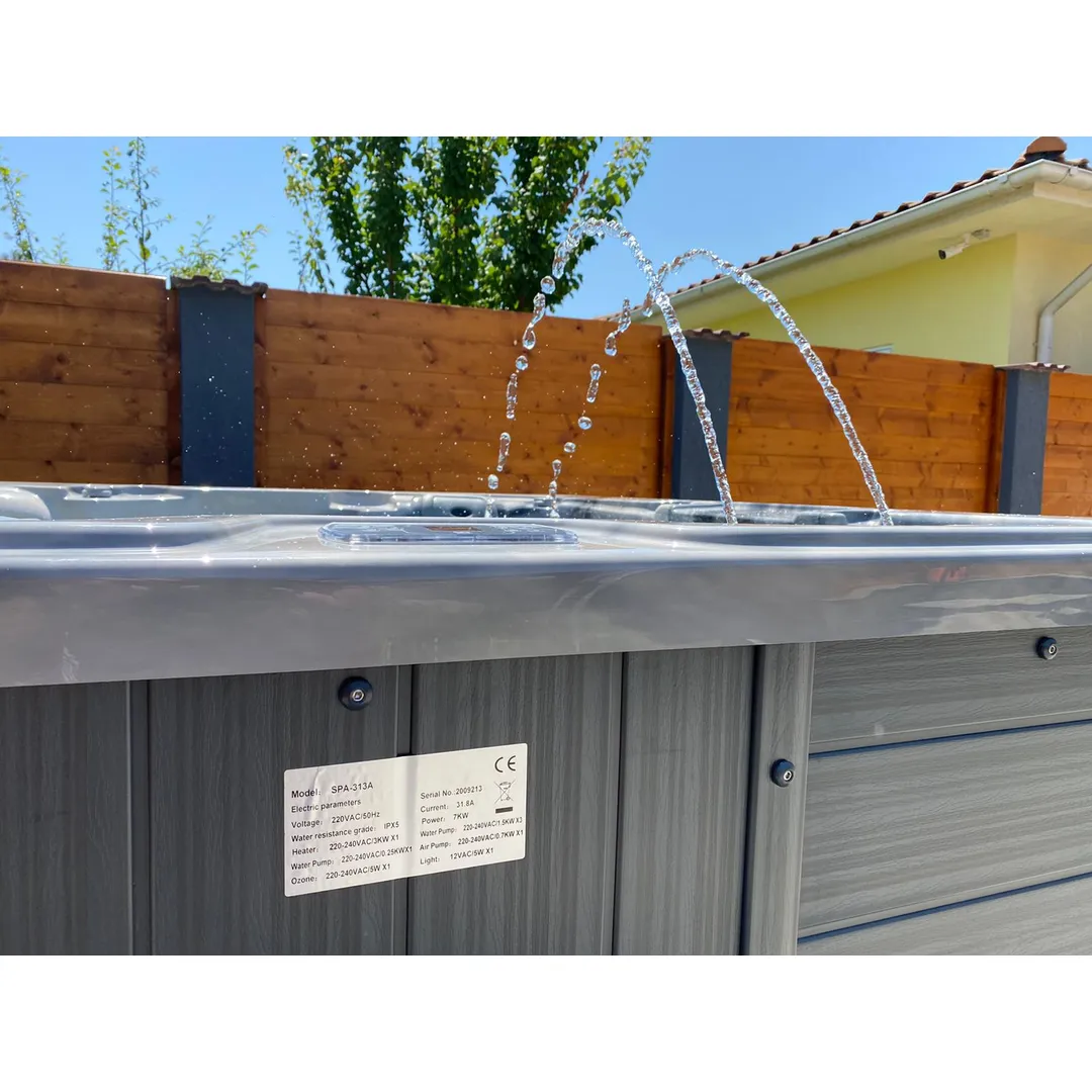 Jacuzzi exterior 313A Gecko, Storm Grey, 5 persoane, acril antibacterian, mască gri [20]