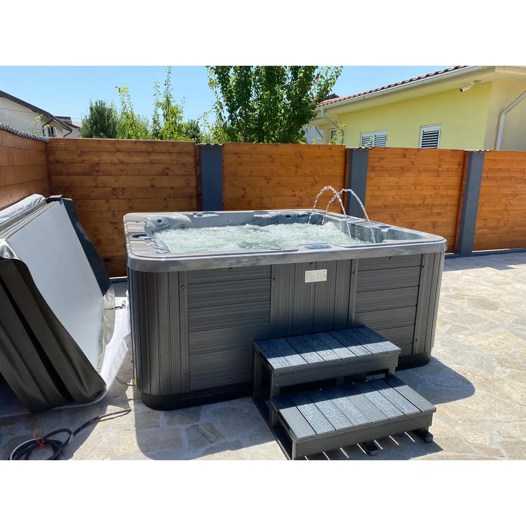 Jacuzzi exterior 313A Gecko, Storm Grey, 5 persoane, acril antibacterian, mască gri [22]