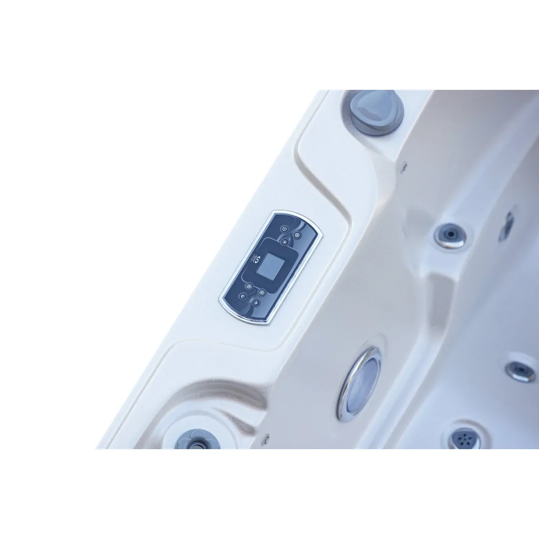 Jacuzzi exterior 319 Gecko, Alb perlat, 6 persoane, acril antibacterian,mască gri [10]