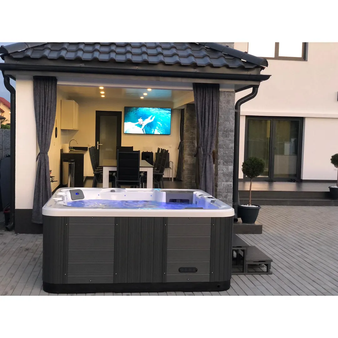 Jacuzzi exterior 319 Gecko, Alb perlat, 6 persoane, acril antibacterian,mască gri [14]