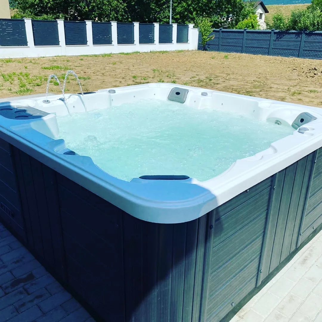 Jacuzzi exterior 319 Gecko, Alb perlat, 6 persoane, acril antibacterian,mască gri [26]