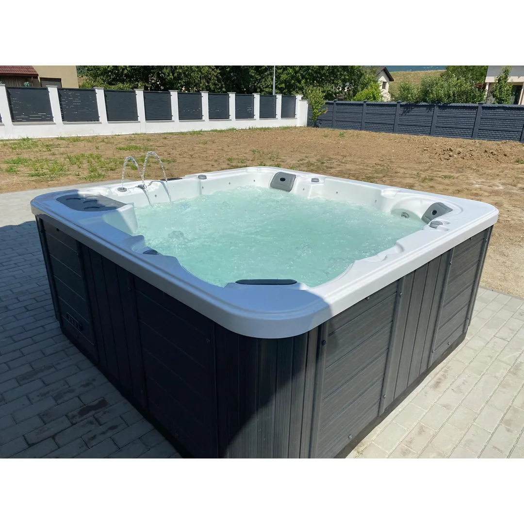 Jacuzzi exterior 319 Gecko, Alb perlat, 6 persoane, acril antibacterian,mască gri [24]