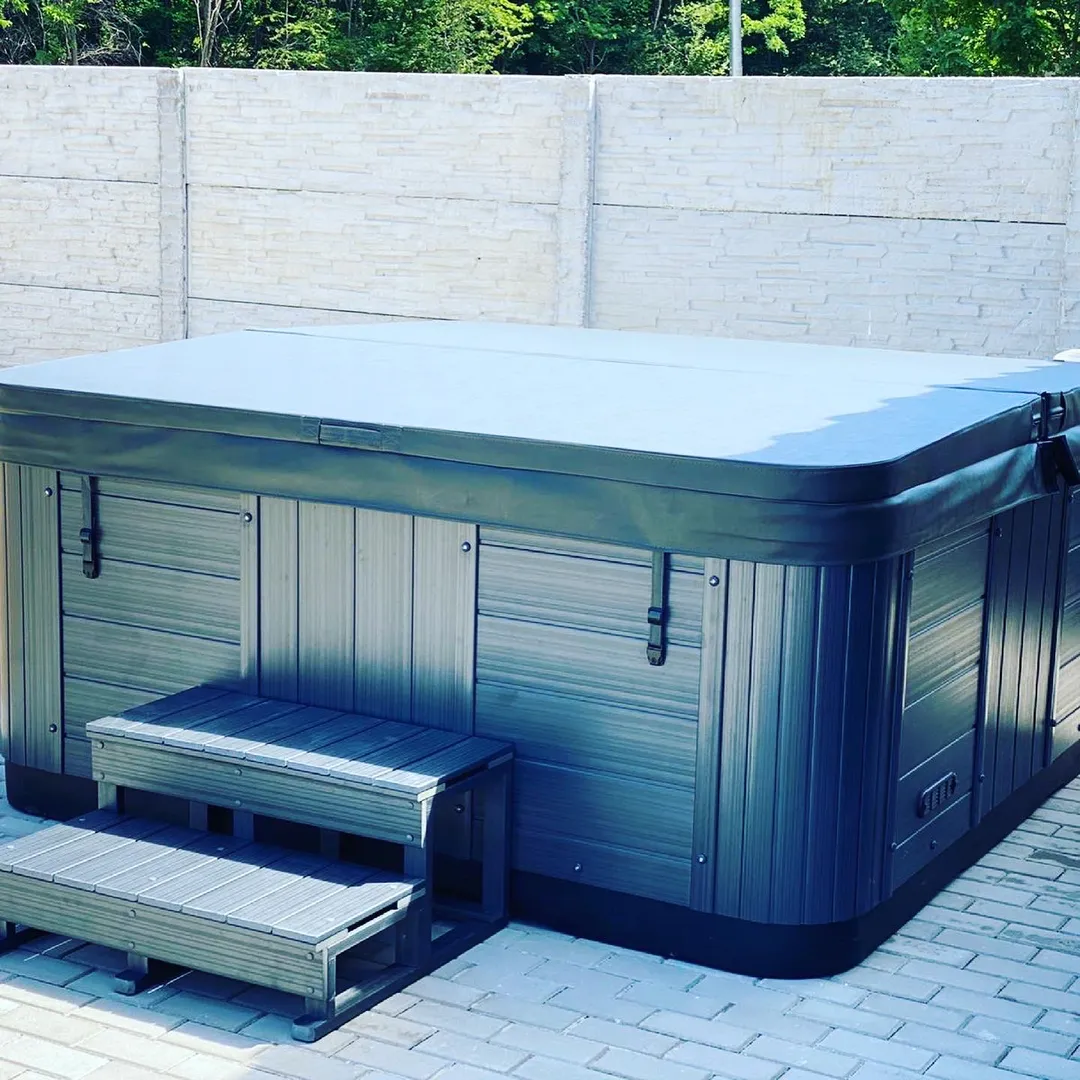 Jacuzzi exterior 319 Gecko, Alb perlat, 6 persoane, acril antibacterian,mască gri [22]