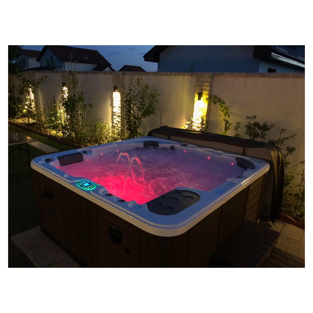 Jacuzzi exterior 319A Gecko, Alb, 6 persoane, acril antibacterian, mască maro [14]