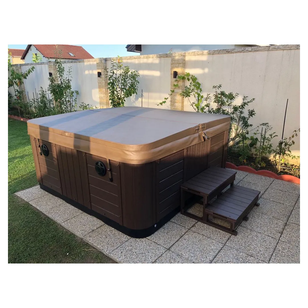 Jacuzzi exterior 319A Gecko, Alb, 6 persoane, acril antibacterian, mască maro [17]