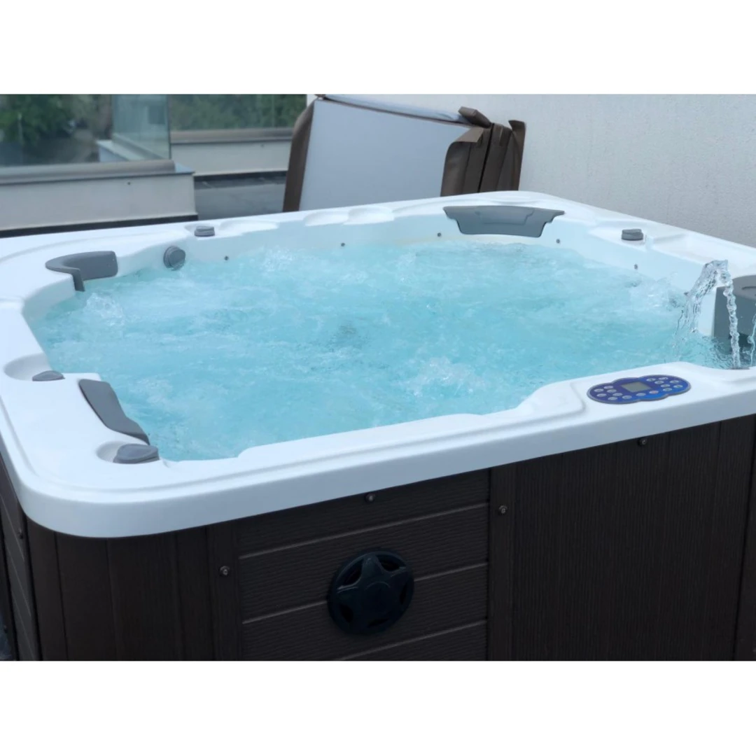 Jacuzzi exterior 319A Gecko, Alb, 6 persoane, acril antibacterian, mască maro [7]