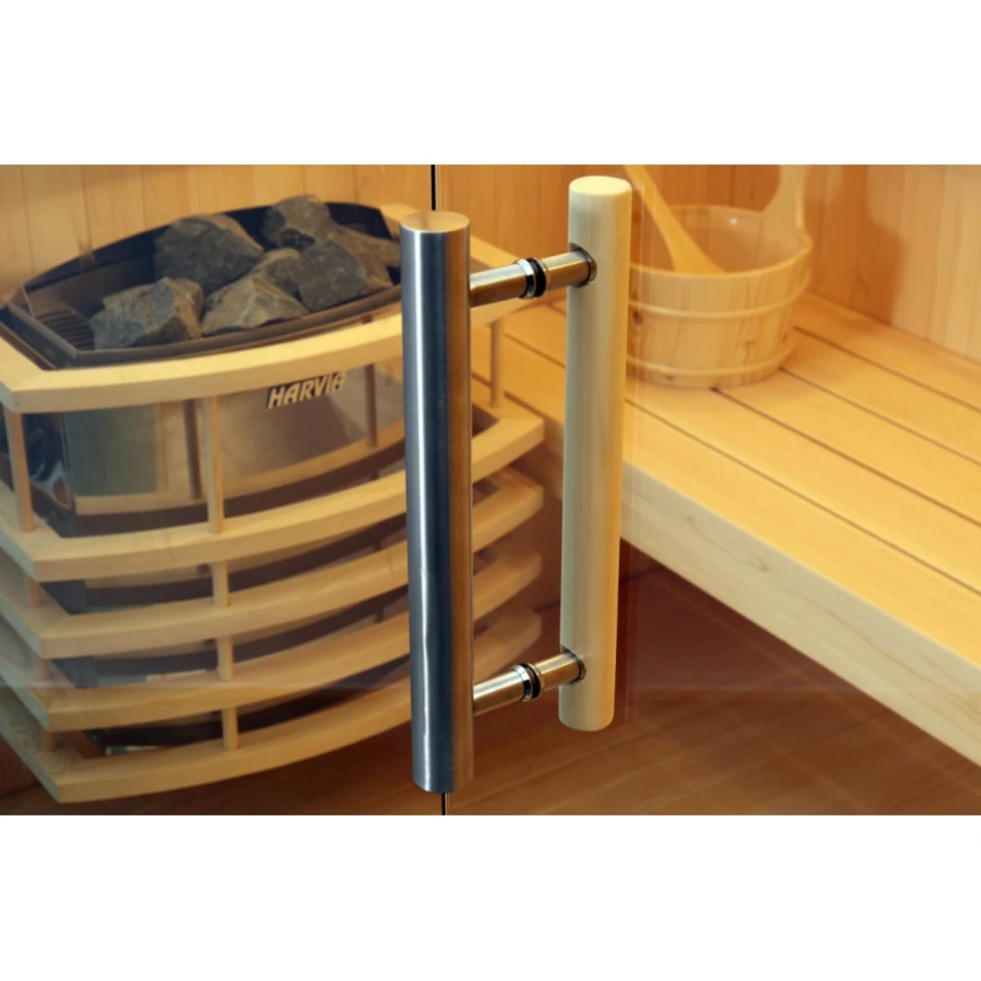 Saună finlandeză 3 persoane WS-CC03A, fațadă frontală sticlă [5]