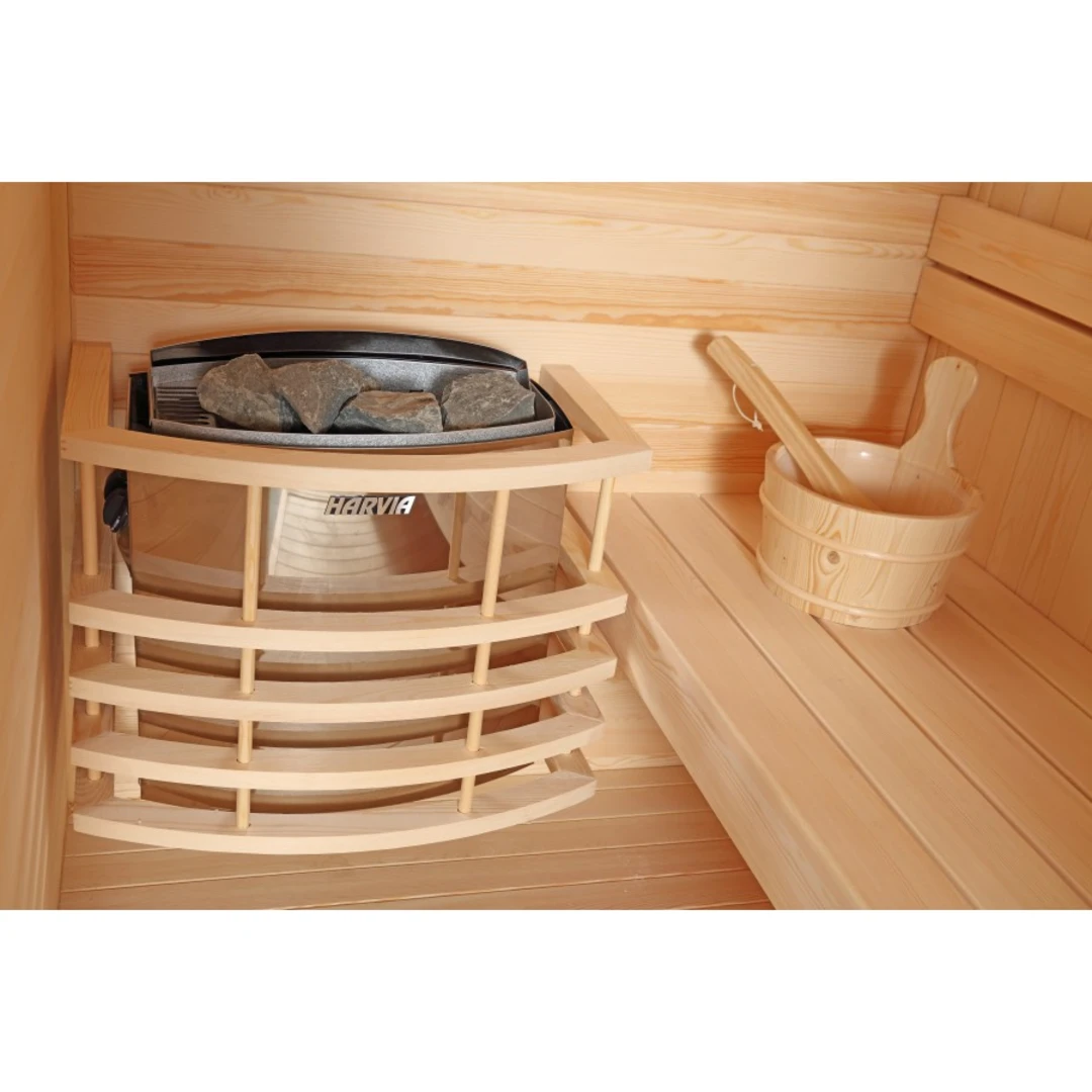 Saună finlandeză 3 persoane WS-CC04A, perete lateral fix sticlă [6]