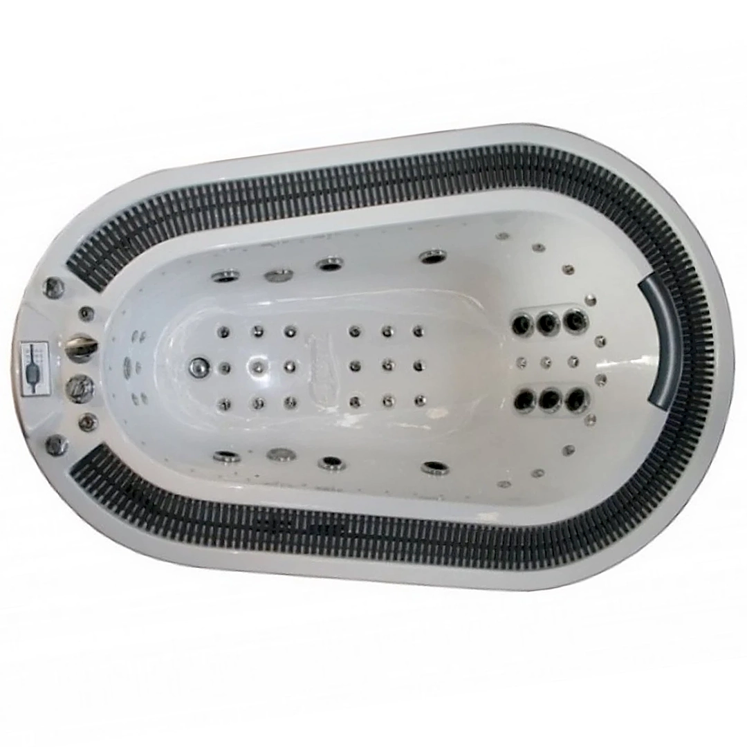 Cada cu hidromasaj - Cada cu hidromasaj 1 persoană, SPA-083, mască PVC maro, freestanding