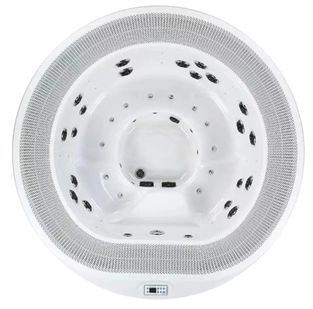 Jacuzzi exterior - Jacuzzi exterior 304 Gecko, Alb Perlat, 6 persoane, acril antibacterian, masca gri