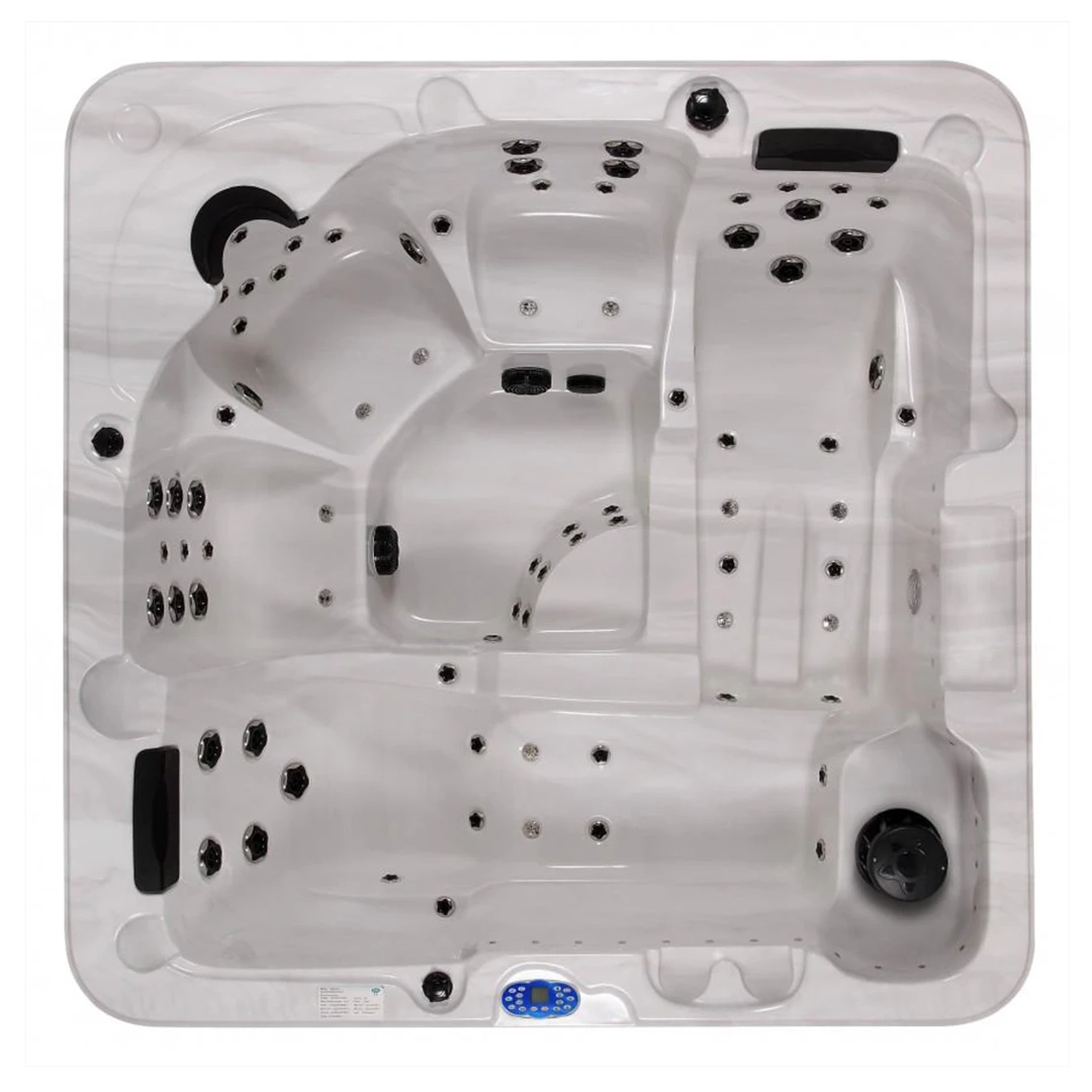 Jacuzzi exterior - Jacuzzi exterior 313A Gecko, alb, 5 persoane, acril antibacterian, mască gri