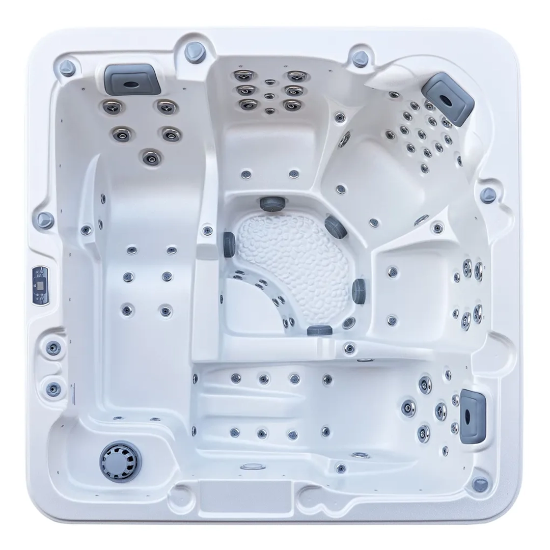 Jacuzzi exterior - Jacuzzi exterior 313A Gecko, Alb Perlat, 5 persoane, acril antibacterian