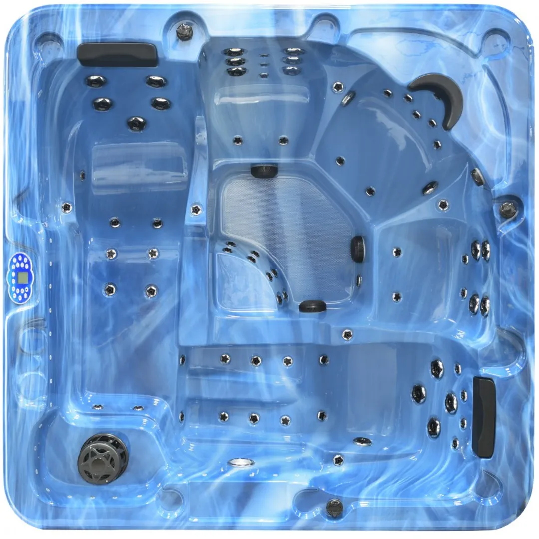 Jacuzzi exterior - Jacuzzi exterior 313A Gecko, Albastru marin, 5 persoane, acril antibacterian, mască maro