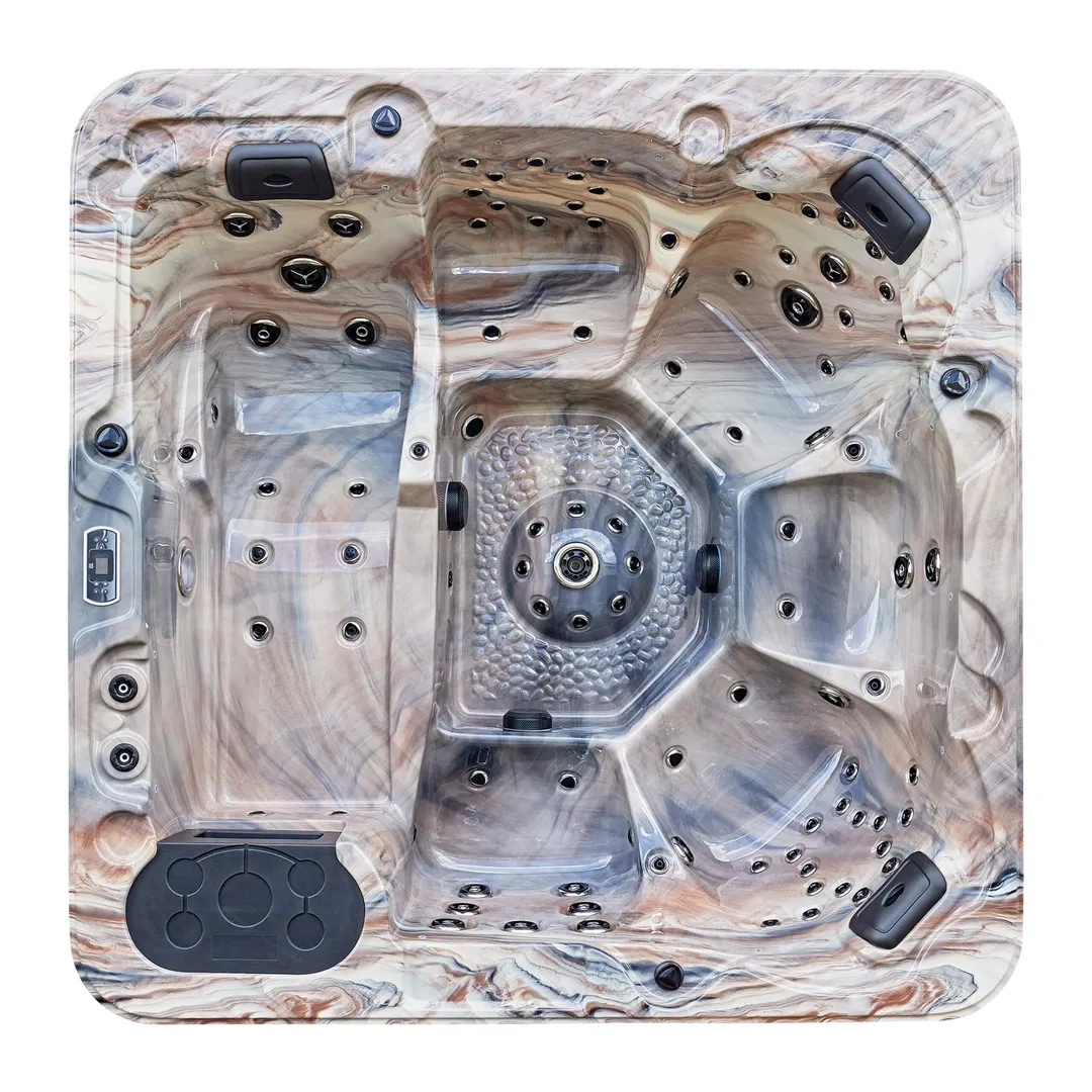 Jacuzzi exterior - Jacuzzi exterior 319A Gecko, Cappuccino, 6 persoane, acril antibacterian