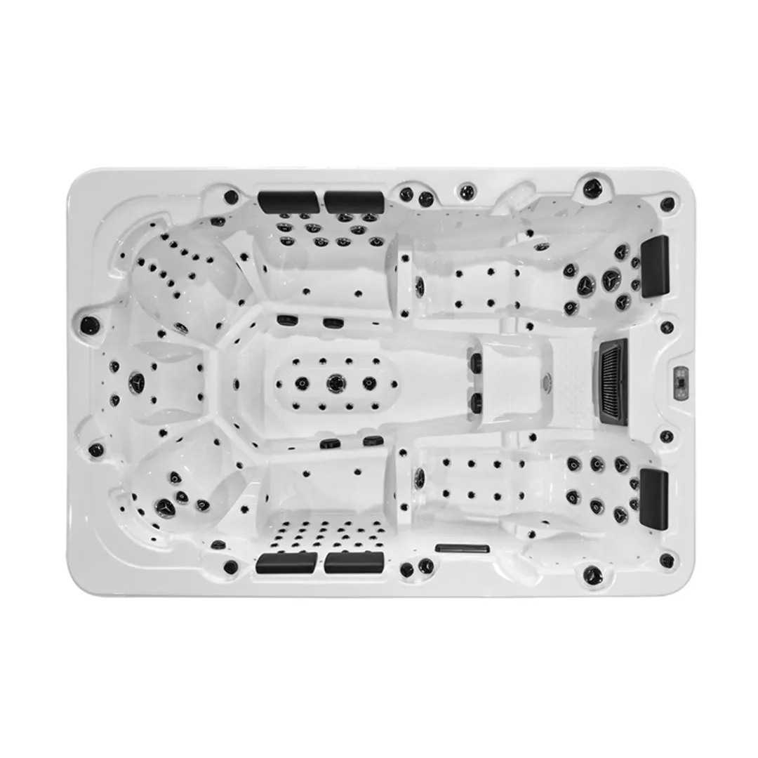 Jacuzzi exterior - Jacuzzi exterior 323 Gecko, Bianco, 9-10 persoane, acril antibacterian