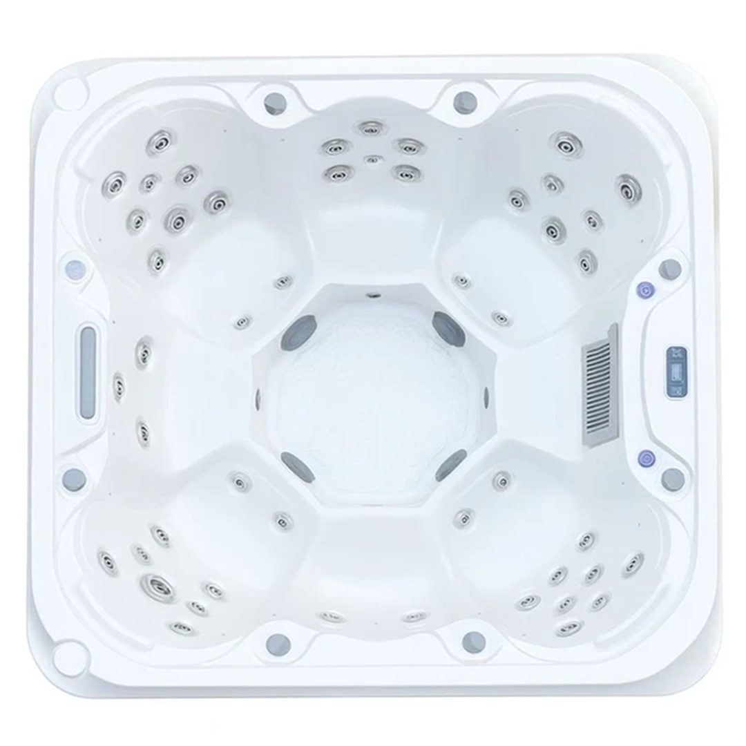 Jacuzzi exterior - Jacuzzi exterior 377 Gecko, Alb Perlat, 7 persoane, acril antibacterian