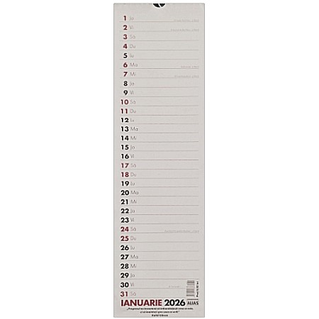 Hobby - Calendar planner îngust 2026 (12 file)