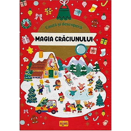 Cărți pentru copii - Caută și descoperă Magia Crăciunului (copertă și pagini cartonate)