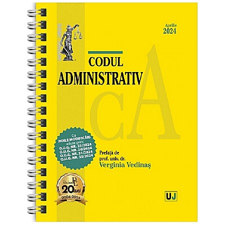 Cărți - Codul administrativ. Aprilie 2024 (ediție spiralată)
