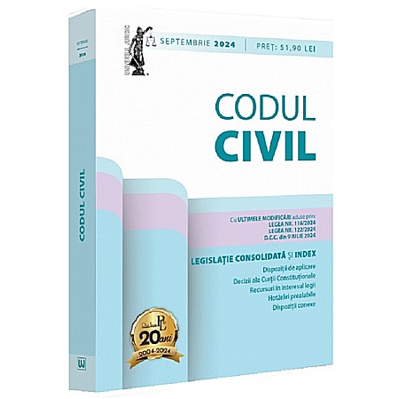 Cărți - Codul civil: septembrie 2024