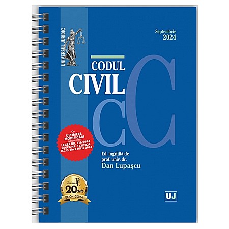 Cărți - Codul Civil - Septembrie 2024 (ediție spiralată)
