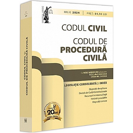 Cărți - Codul Civil. Codul de procedură civilă. Iulie 2024