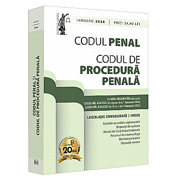 Cărți - Codul penal și Codul de procedură penală: ianuarie 2024
