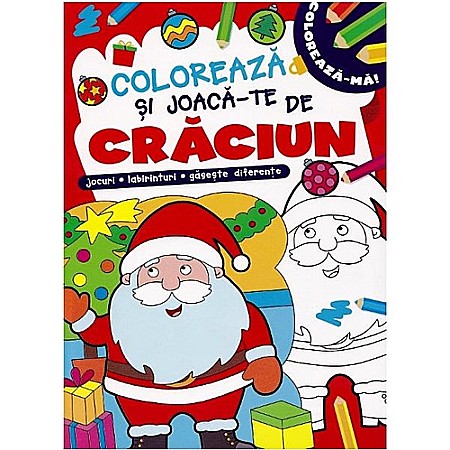 Cărți pentru copii - Colorează și joacă-te de Crăciun