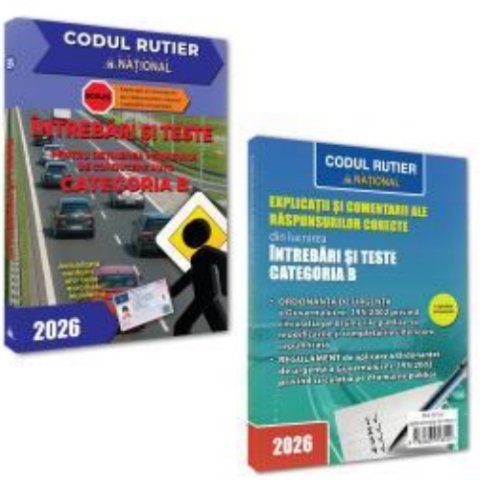 Drept/Legislație - Întrebări și teste pentru obținerea permisului de conducere auto - Categoria B - 2026